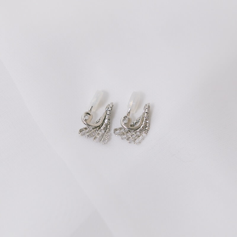 シルバーダイヤシャワーイヤリング