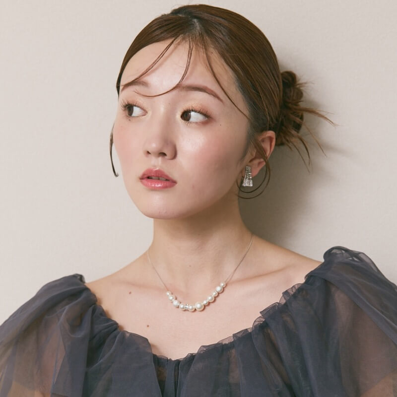 シルバーダイヤシャワーイヤリング