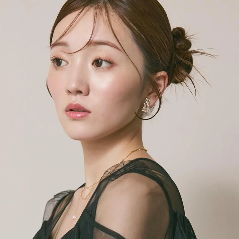 ゴールドのダイヤシャワーイヤリング