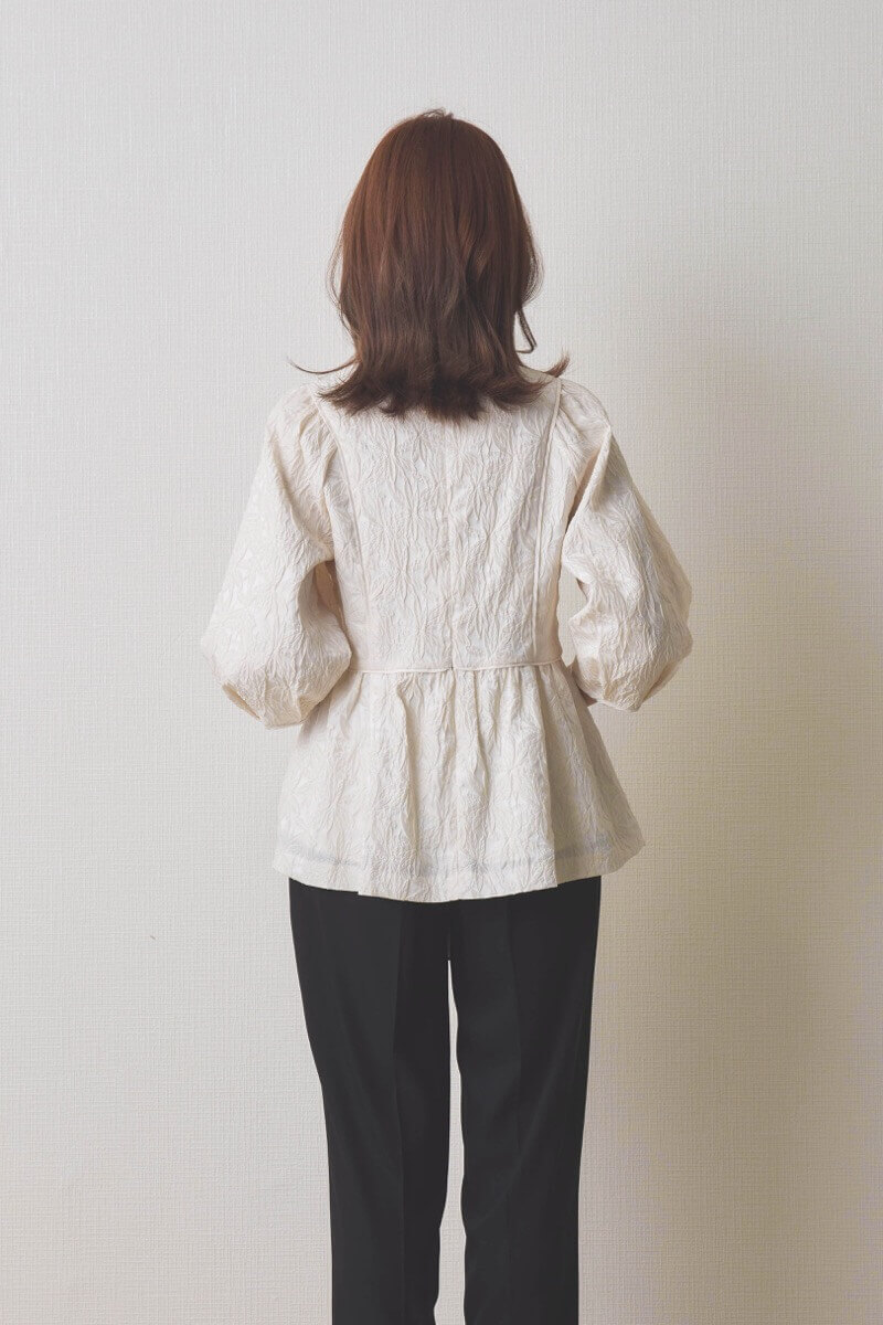 ブラック×ベージュのセットアップパンツドレス