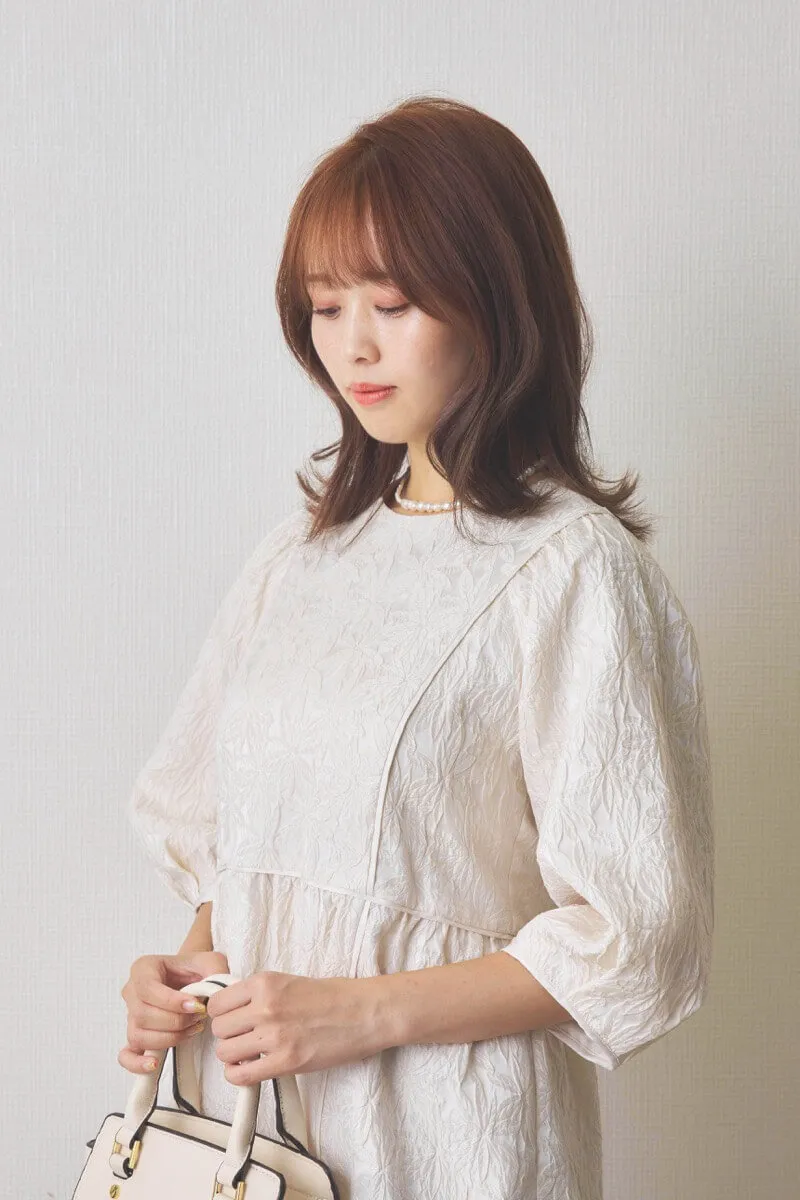 ブラック×ベージュのセットアップパンツドレス