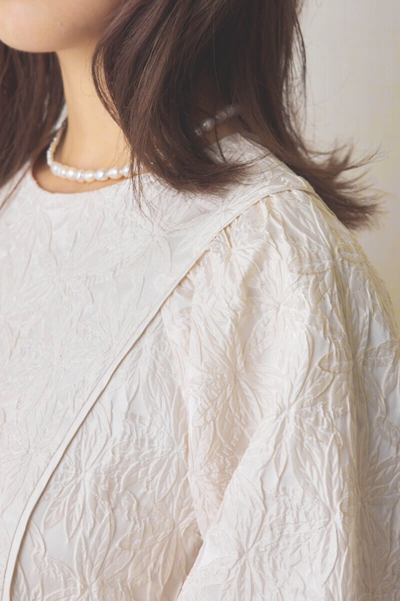 ブラック×ベージュのセットアップパンツドレス