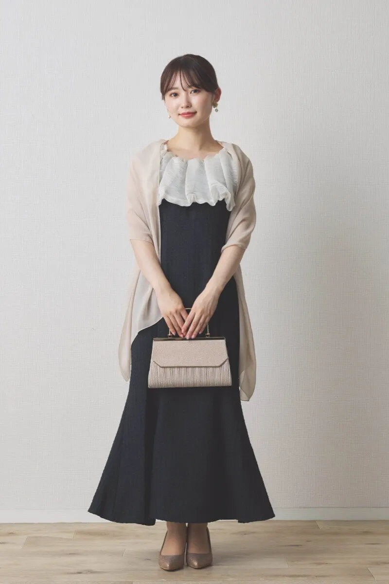 ブラックの2WAYオフショルマーメイドドレス