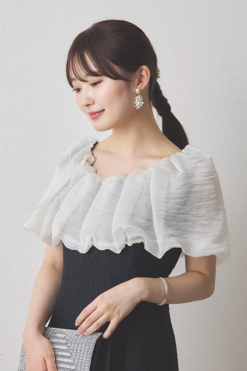 ブラックの2WAYオフショルマーメイドドレス