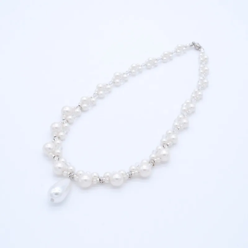 しずくパール付きネックレス