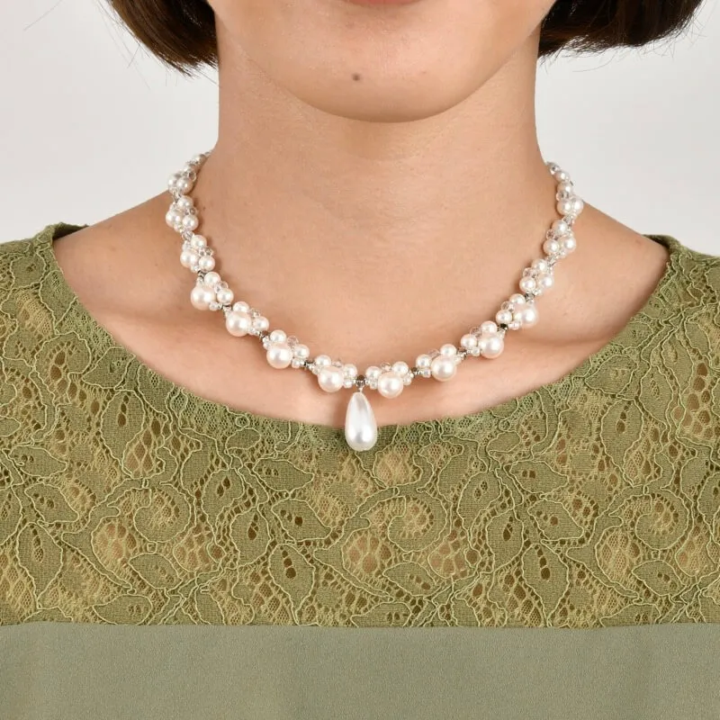 しずくパール付きネックレス