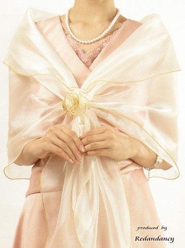 ピンクのカシュクールシャンタンドレスコーディネートセット