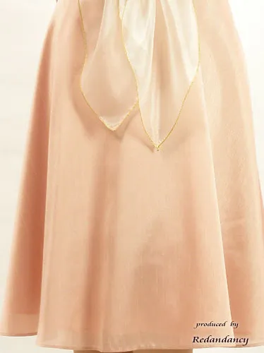 ピンクのカシュクールシャンタンドレスコーディネートセット