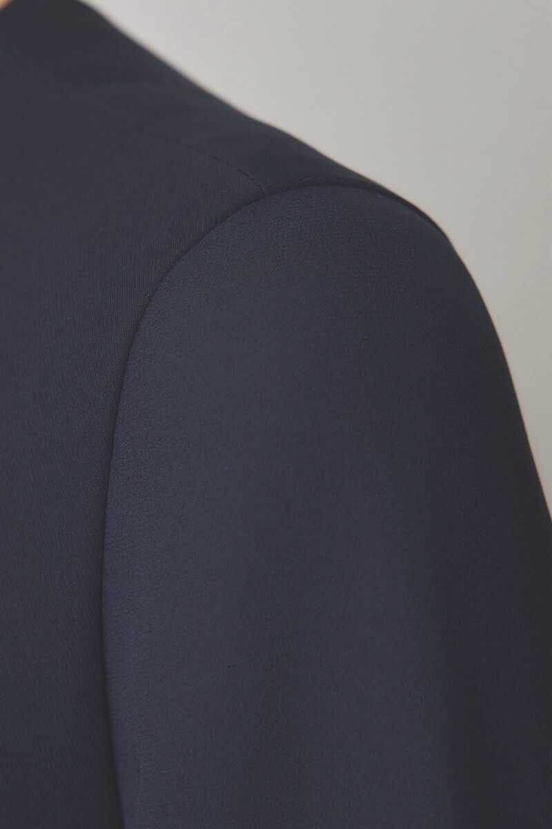 ネイビーのフリル付きボレロセレモニースーツセット