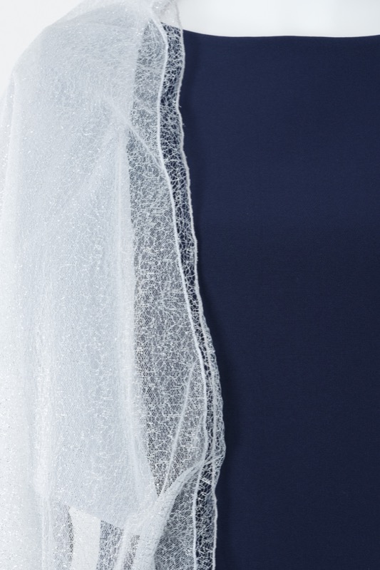 シルバーのメロンレースラメショレロ