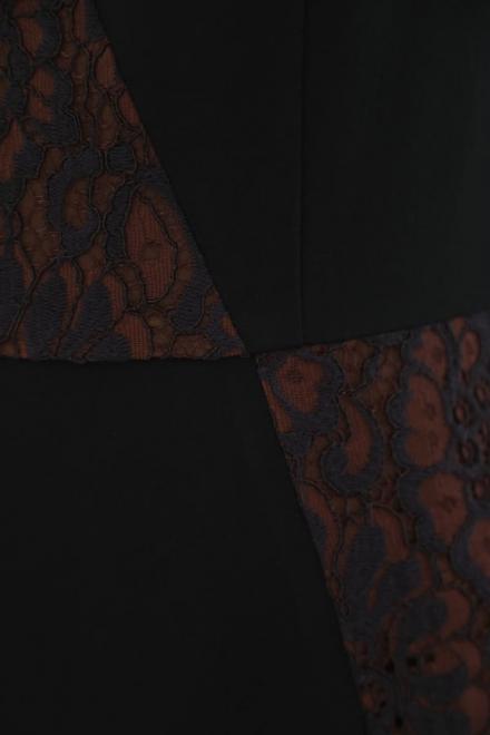 ブラック×ブラウンのサイドスリットタイトドレス