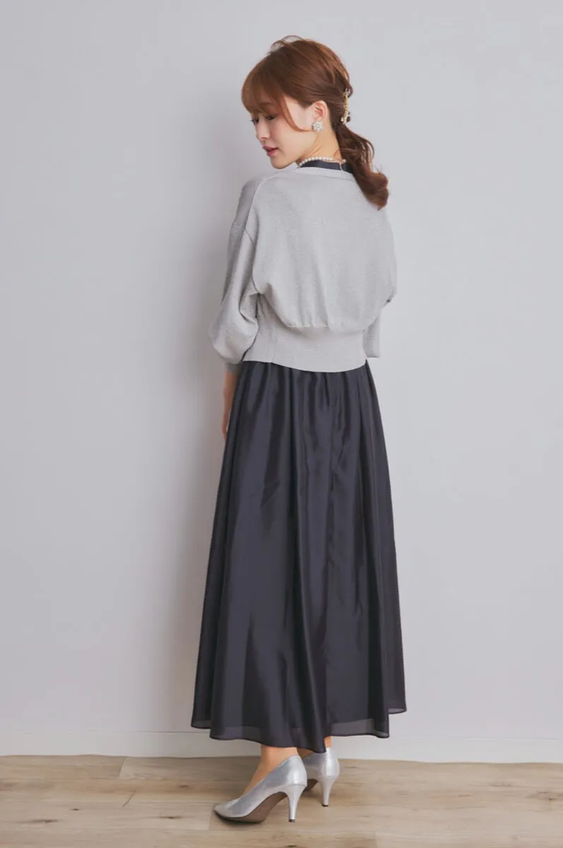 ブラックのサイドフリルエアリードレス