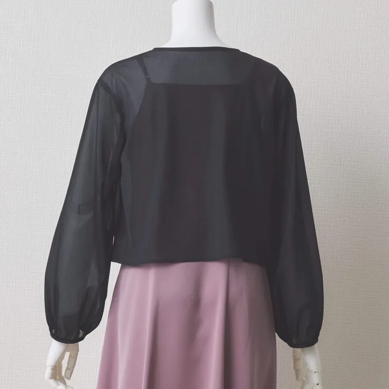 ブラックのアシメシアーボレロ