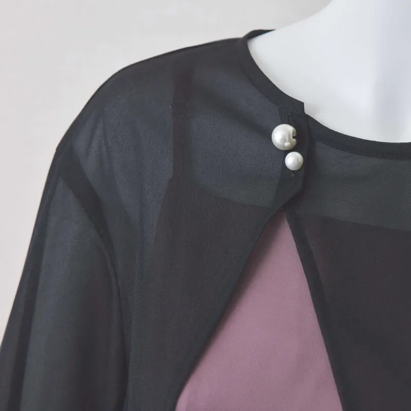 ブラックのアシメシアーボレロ