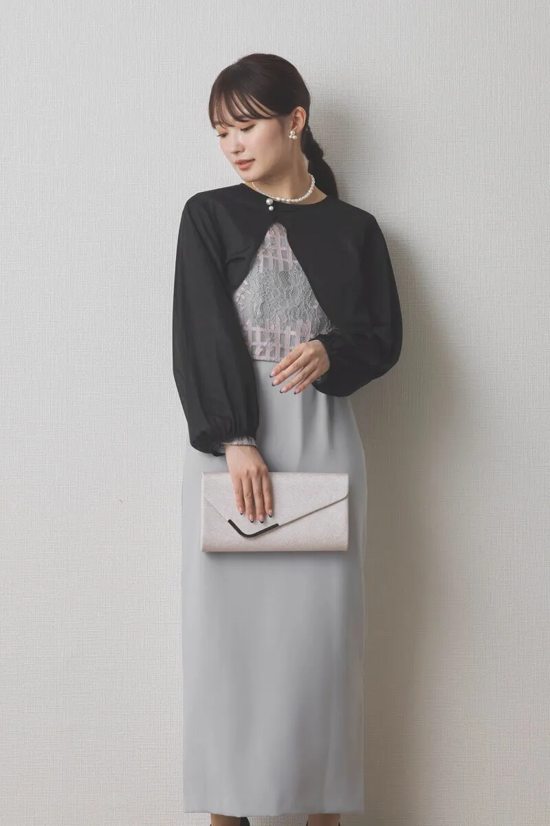 ブラックのアシメシアーボレロ