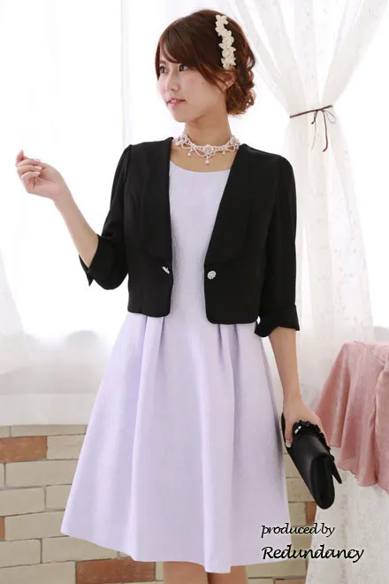 ラベンダーの花柄ジャガードタックフレアドレス