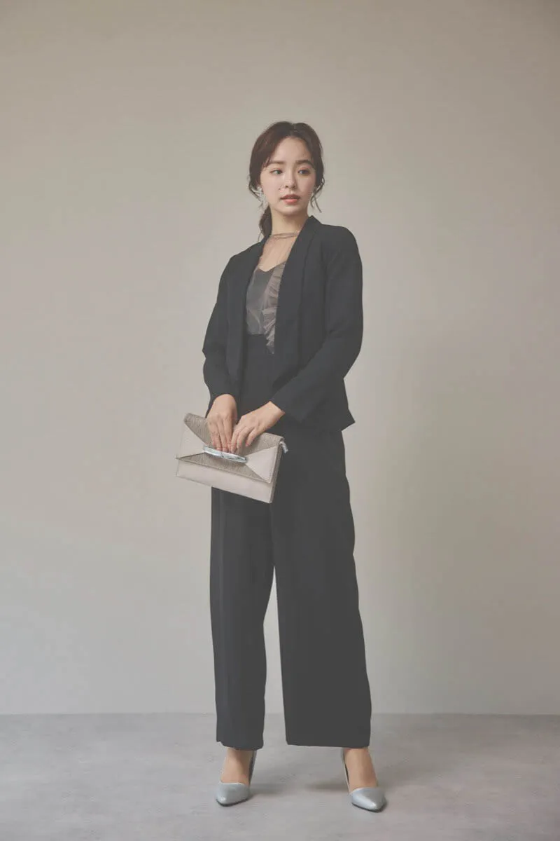 ブラックのチュールドッキングコンビネゾン