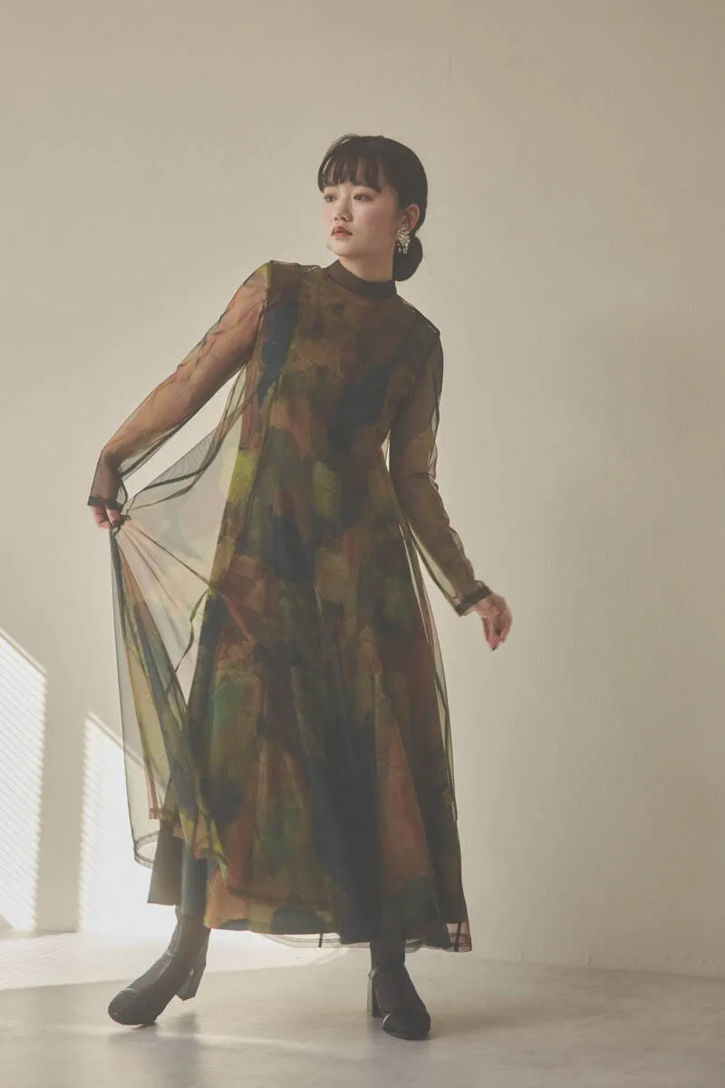 カーキのアートシアードレス