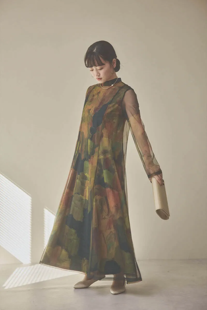 カーキのアートシアードレス