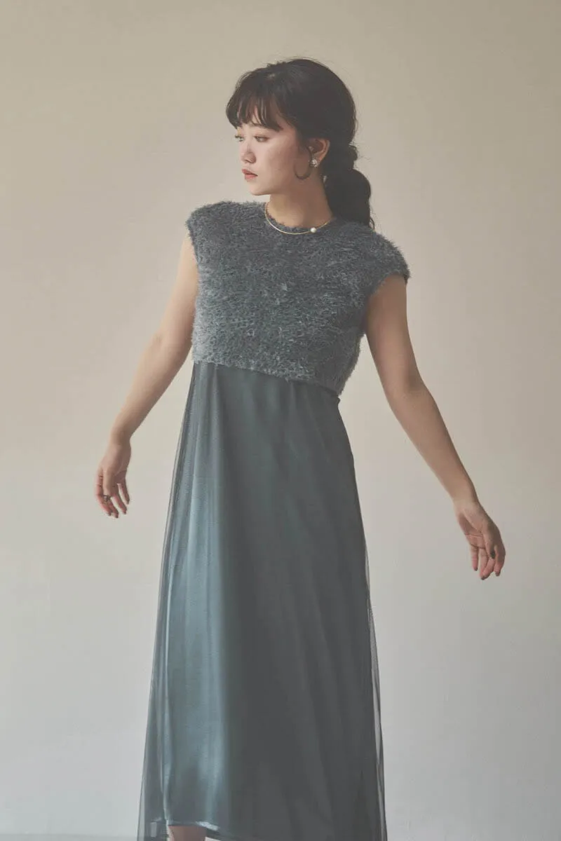 グレーの2wayエプロンドレス