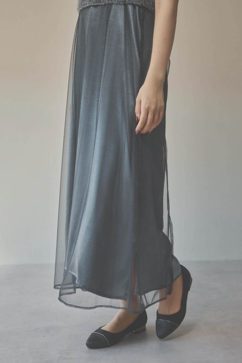 グレーの2wayエプロンドレス