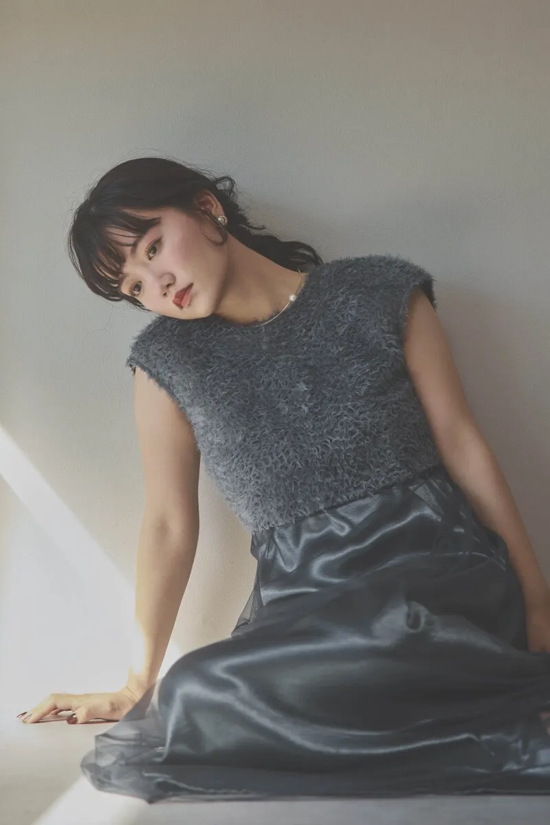 グレーの2wayエプロンドレス