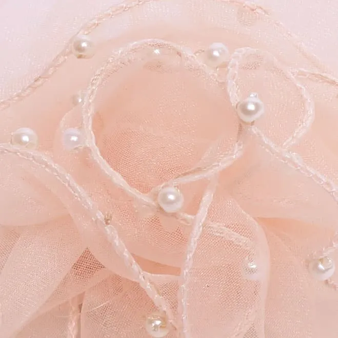 パール付きピンクコサージュ