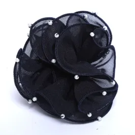 パール付きネイビーコサージュ