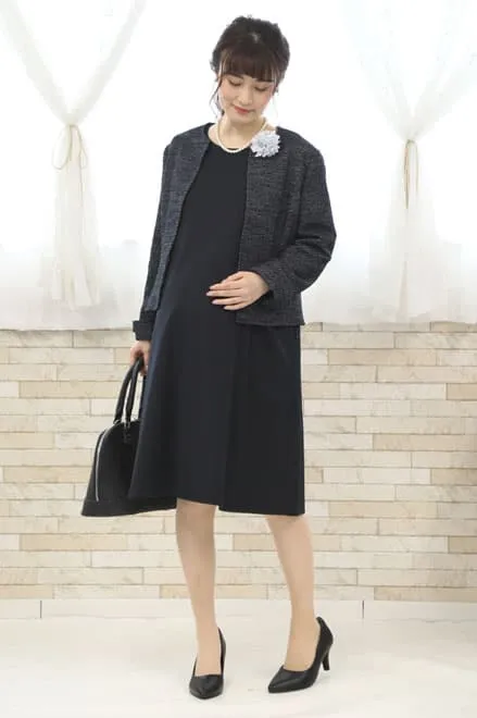 ラメ入りグレーのフラワーコサージュ