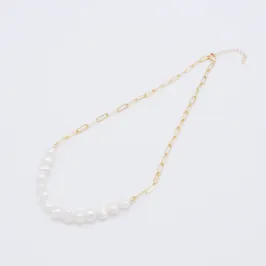 チェーン淡水パールネックレス