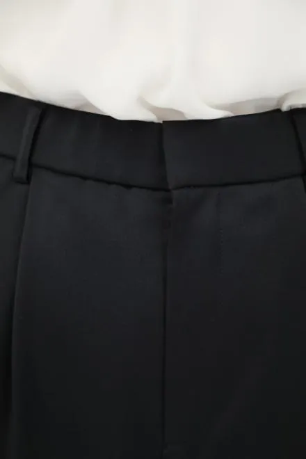 ネイビーのシフォンブラウスワイドパンツセレモニースーツセット