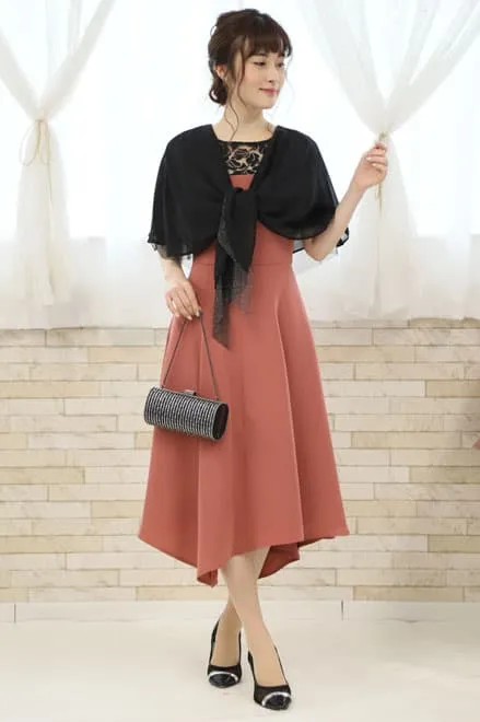 ブラックの3WAY袖付きストール