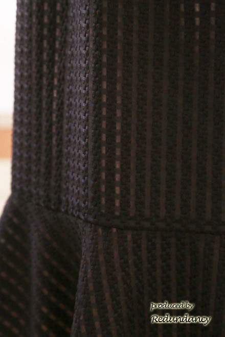 ブラックのシアーチェック柄ドレス