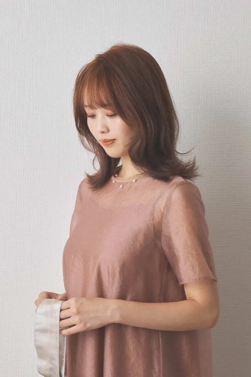 淡水パール×ゴールドチェーンのネックレス