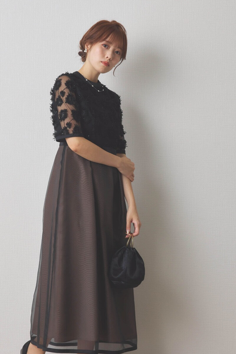 淡水パール×ゴールドチェーンのネックレス