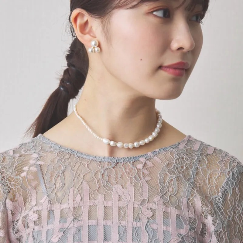 アシメ淡水パールネックレス