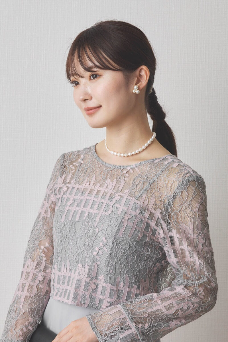 アシメ淡水パールネックレス