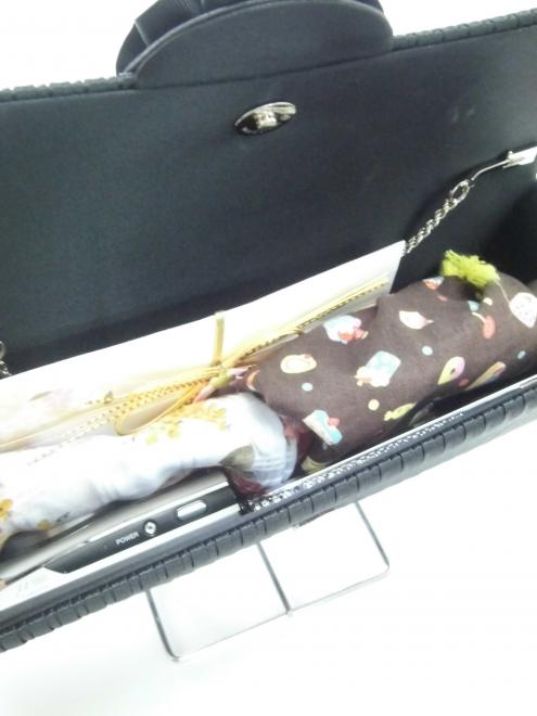 ネイビーの変形リボンロングドレスコーディネートセット