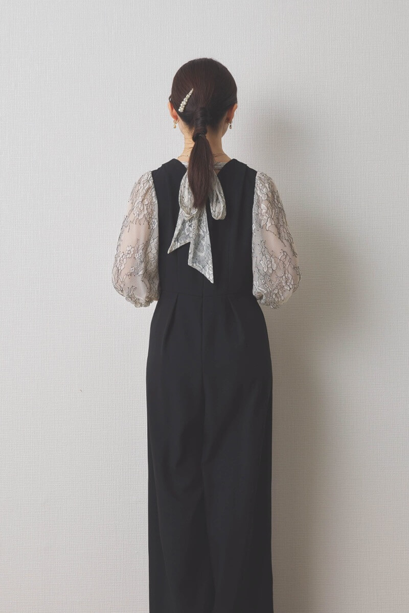 パール×ビジューのヘアコーム(ゴールド)