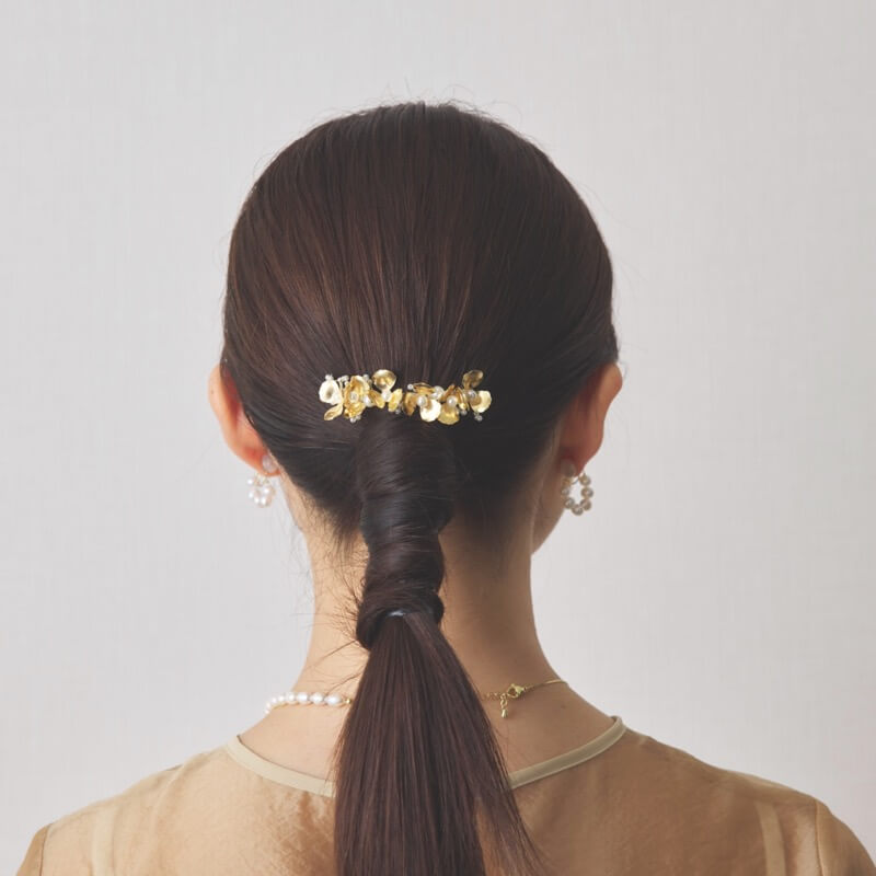 アンティークフラワーバレッタ