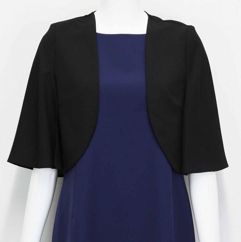 シルバーグレーのサイド切替えシフォンドレスコーディネートセット