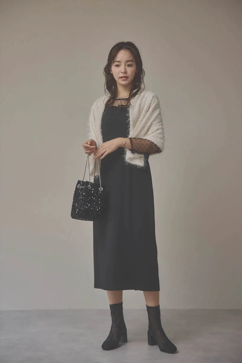 ブラックのスパンコールバッグ