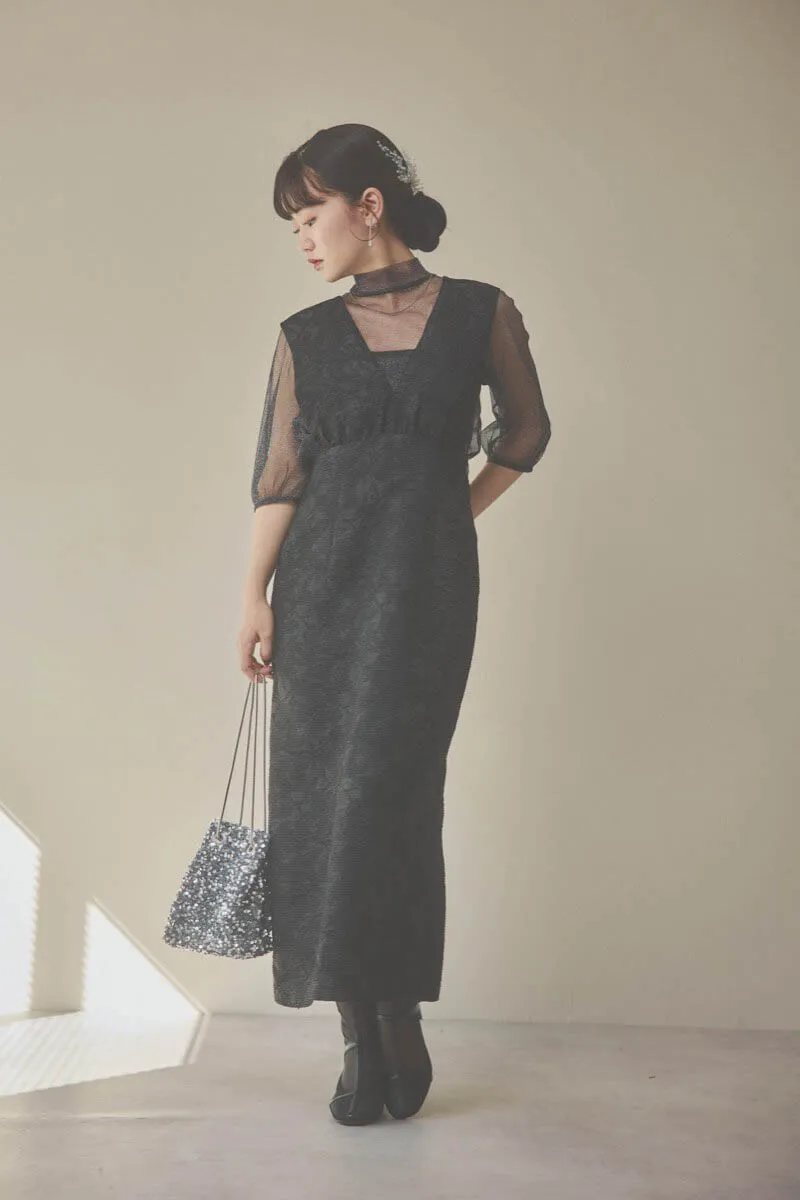 グレーのスパンコールバッグ