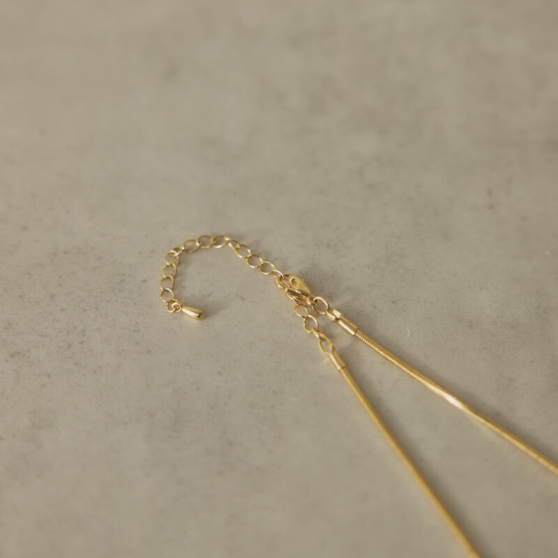 ゴールドのメタルチョーカー×スネークネックレス