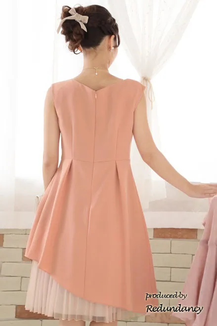 ベージュのシンプルリボンバレッタ