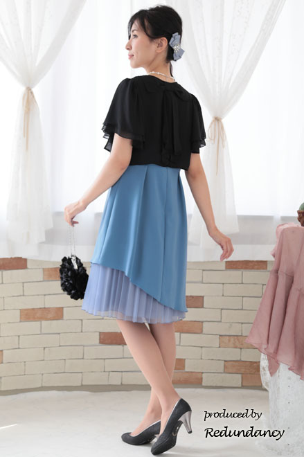 グレーのリボンパール付きバレッタ