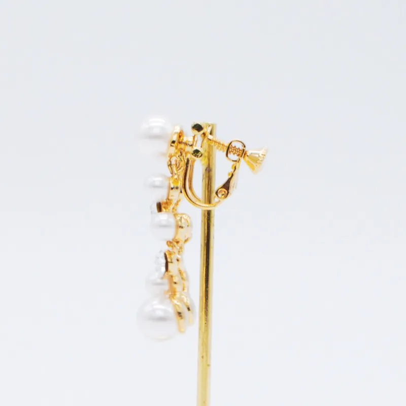 ランダムパールのロングイヤリング