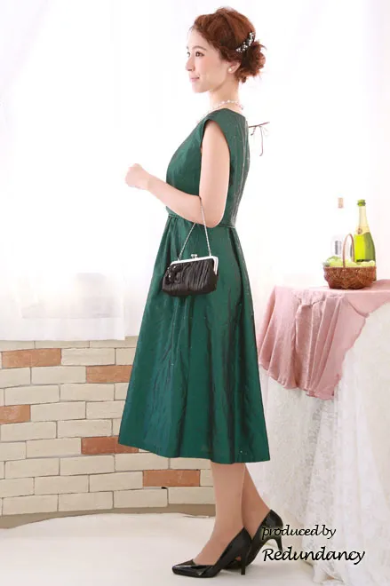 ワインレッド&シルバーパールのコーム