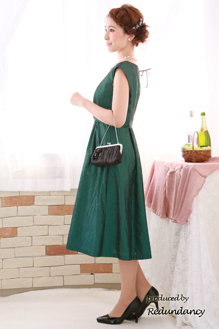 ワインレッド&シルバーパールのコーム