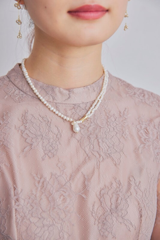 ポイントパールネックレス